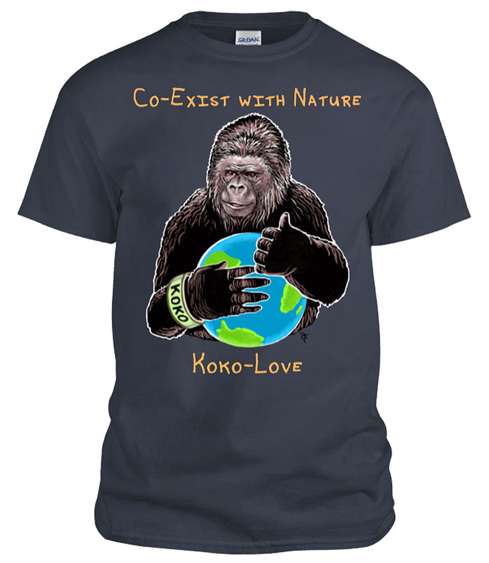 jeg er glad konkurs På jorden Koko Co-Exist T-shirt (SilverBack) – The Gorilla Foundation
